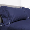 Euro Starter Pack in Navy, Percale Cotton (includes 1 base + 1 zip-on sheet, 1 New-Way Duvet Cover, 2 pillowcases)