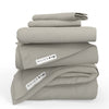 QuickZip Classic Bundle | More Comfort.  Less Hassle. Sheets that Zip Off and On and Won't Pop Off! | Sateen Cotton | Fitted Sheet (Base + Zip Sheet) + Extra Zip Sheet; Flat Sheet; 2 Pillowcases
