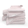 QuickZip Classic Bundle | More Comfort.  Less Hassle. Sheets that Zip Off and On and Won't Pop Off! | Sateen Cotton | Fitted Sheet (Base + Zip Sheet) + Extra Zip Sheet; Flat Sheet; 2 Pillowcases