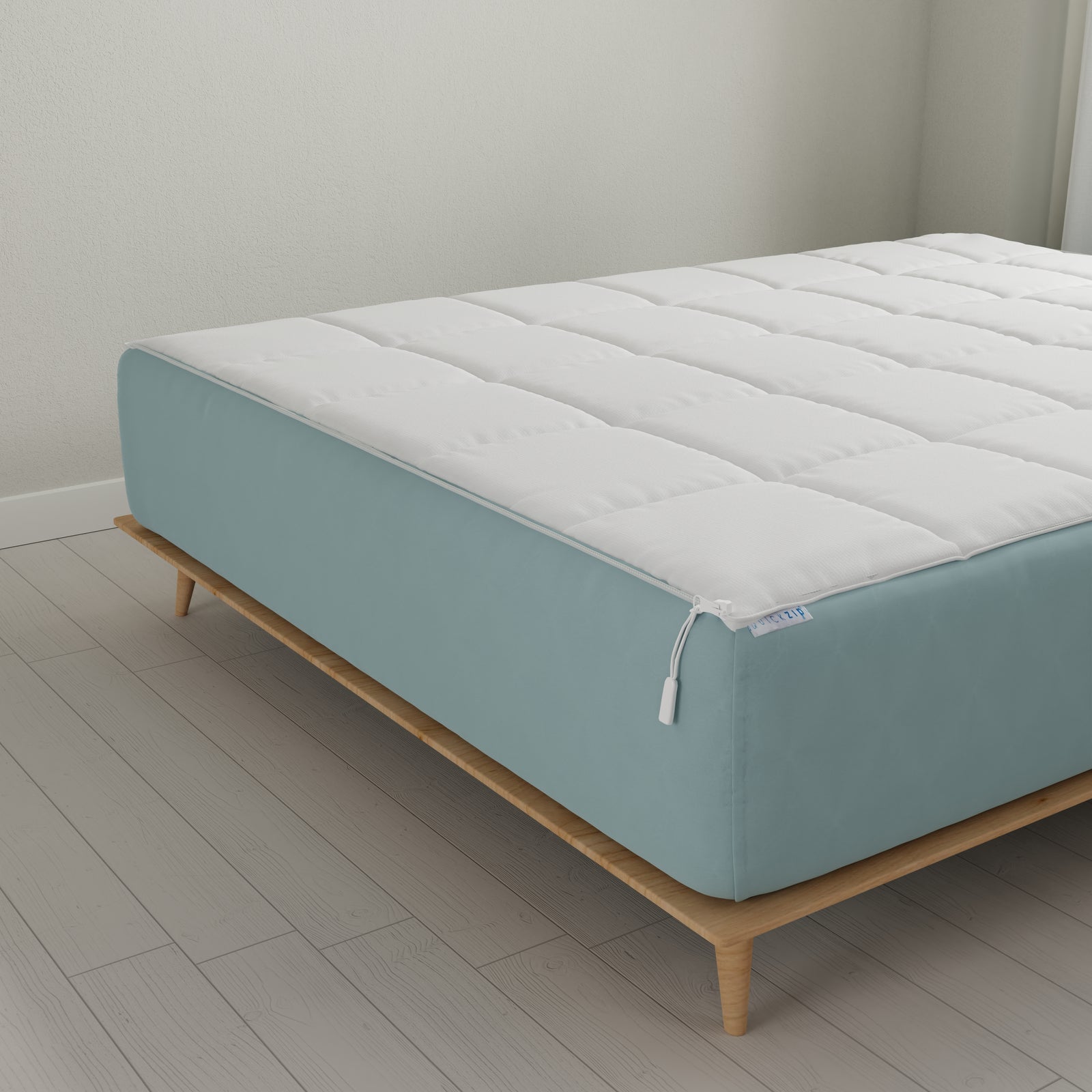 Picture of QuickZip Fitted Base in Dusty Blue Flannel