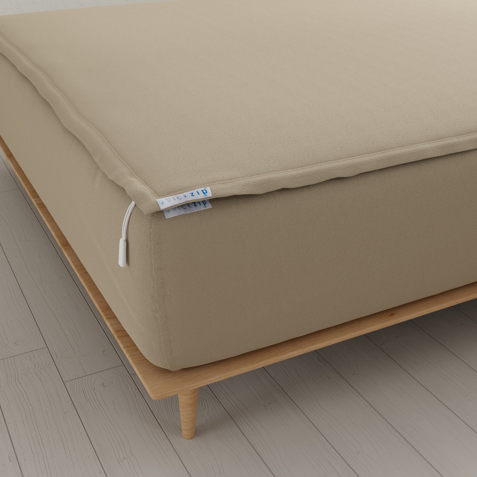 Picture of QuickZip Fitted Sheet (Base + Zip Sheet) in Sand Flannel