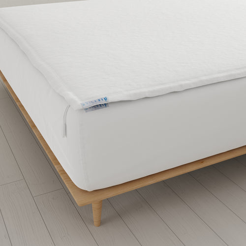 QuickZip Fitted Sheet (Base + Zip Sheet) - Full Percale in Charcoal