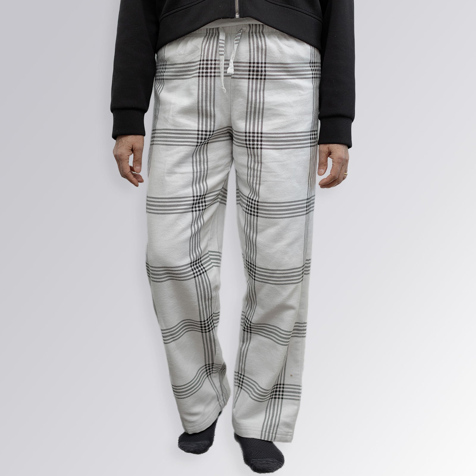 Casual Plaid Dress Pants Plaid Pajama Pants Outfit Mens Black And