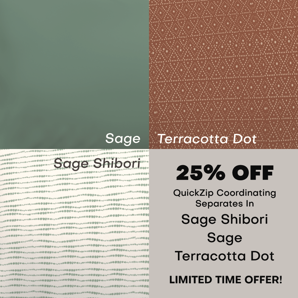 Price Reduction on Terracotta Dot, Sage, & Sage Shibori Products