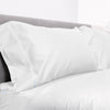 Euro Split King Starter Pack in White, Sateen Cotton (includes 2 twin XL bases + 2 twin XL zip-on sheets, 1 king New-Way Duvet Cover, 2 king pillowcases)