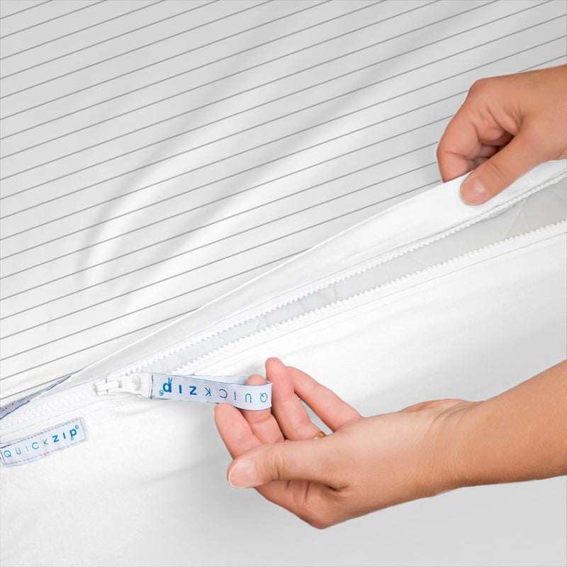 Queen Luxe Sateen Cotton Zip Sheet Starter Pack from QuickZip Sheet Company