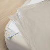QuickZip Premium Bedding Set - Sateen Cotton Twin Sand