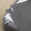 QuickZip Premium Bedding Set - Percale Cotton Twin Slate Gray