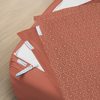 QuickZip Premium Bedding Set - Sateen Cotton Queen Terracotta/Terracotta Dot