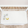 Basic Crib Starter Pack in White: Includes 1 Wraparound Base In White + 1 Cotton Zip-On Sheet with Counting Sheep Print