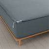 The QuickZip Fitted Sheet - Flannel Cotton Full Slate Gray