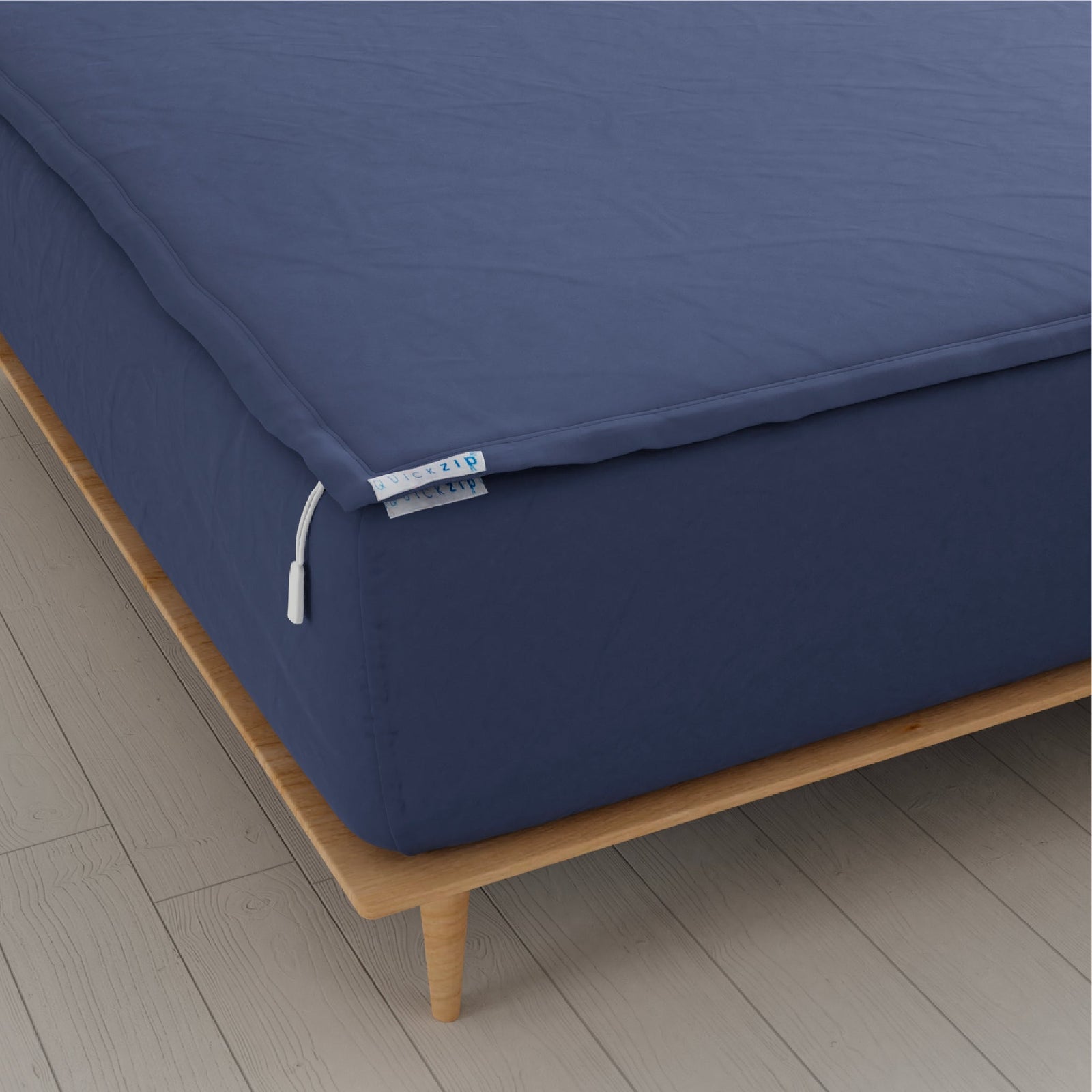 The QuickZip Fitted Sheet - Percale Cotton RV King Navy
