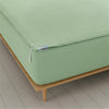 The QuickZip Fitted Sheet - Percale Cotton King Sage